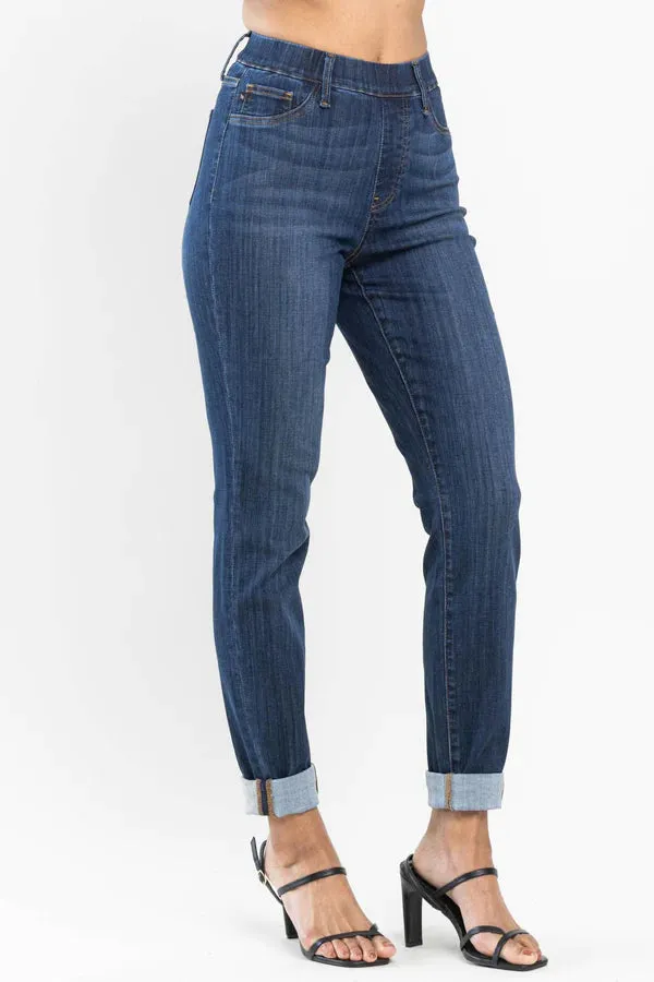 *Restocked* High Waist Pull On Double Cuff Slim