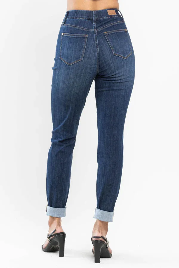 *Restocked* High Waist Pull On Double Cuff Slim
