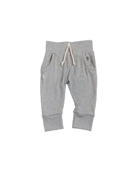 rib knit joggers CO - gray heather