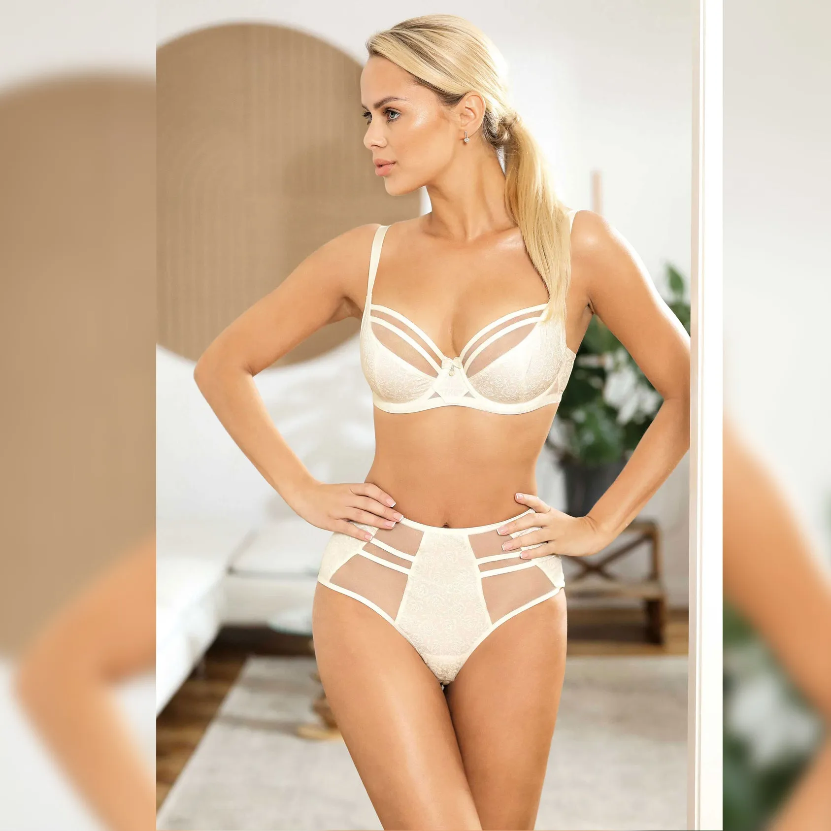 Sheer See Through High Waist Brief Panty Erin