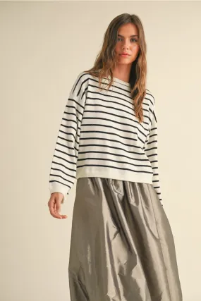 Striped Pattern Knitted Top