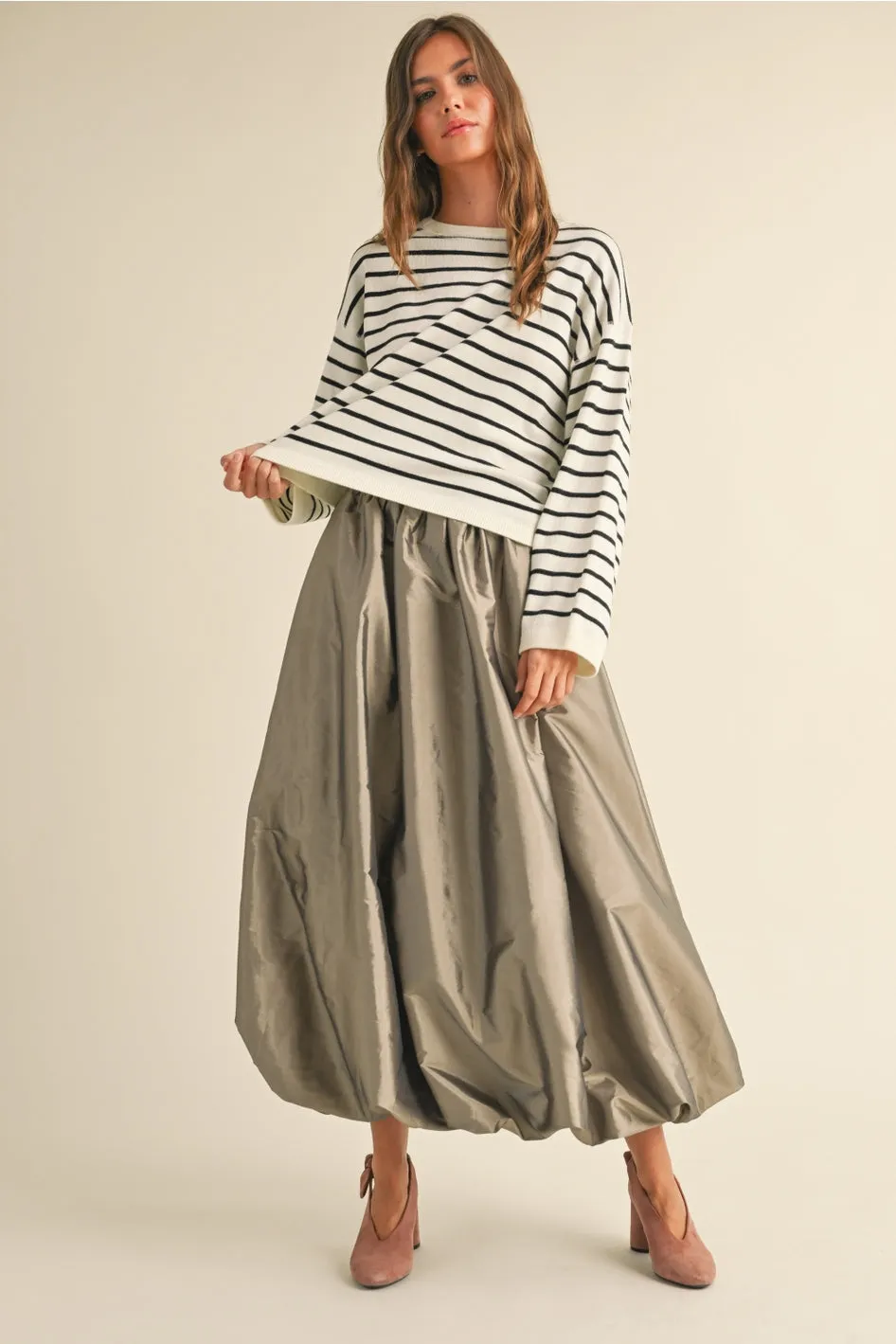 Striped Pattern Knitted Top