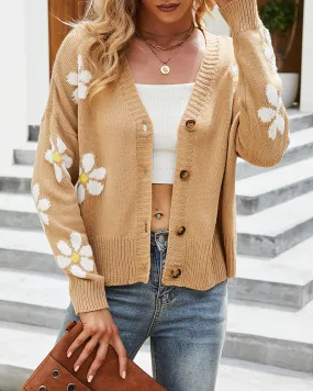 Sunflower Cozy Knitted Cardigan Sweater