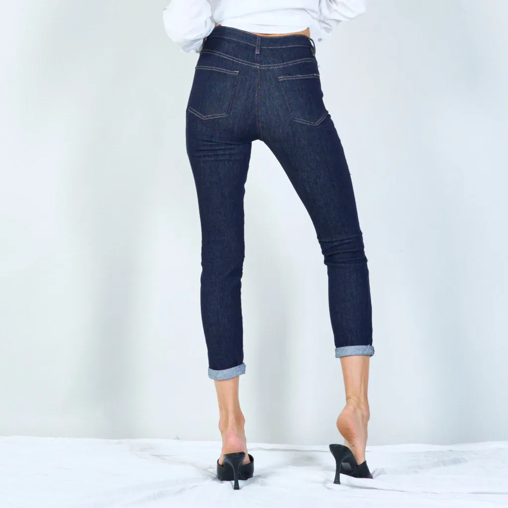 Trendy cuffed jeans wholesale
