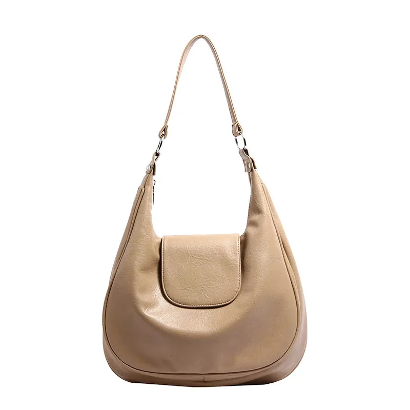 UAKISS  -  Design Retro PU Leahter Shoulder Bags for Women 2024 Winter Fashion Designer Female Hobo Bag Handbags and Purses