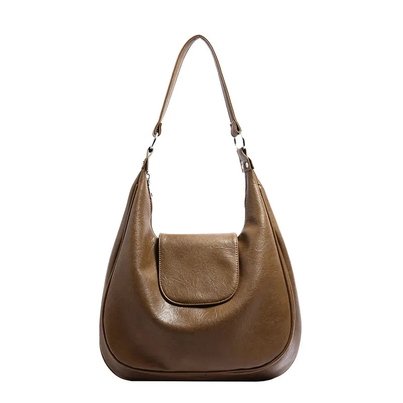UAKISS  -  Design Retro PU Leahter Shoulder Bags for Women 2024 Winter Fashion Designer Female Hobo Bag Handbags and Purses