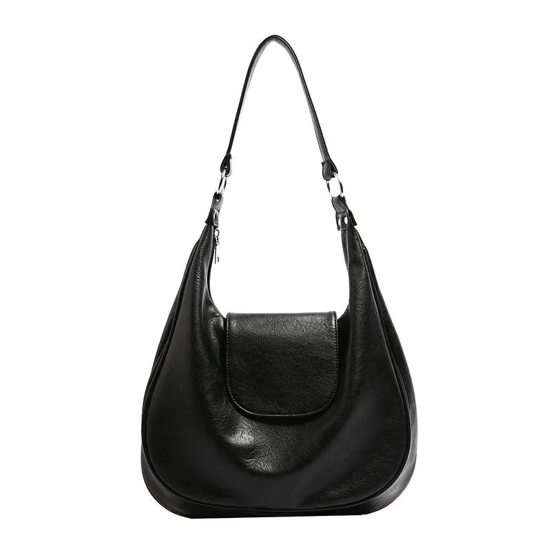 UAKISS  -  Design Retro PU Leahter Shoulder Bags for Women 2024 Winter Fashion Designer Female Hobo Bag Handbags and Purses
