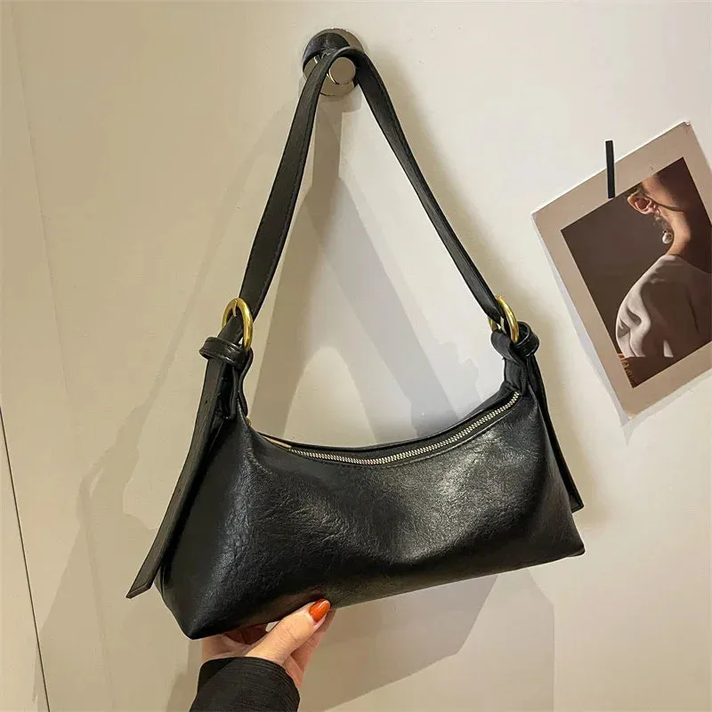 UAKISS  -   Design Small PU Leahter Underarm Bags for Women 2024 Winter Fashion Designer Female Shoulder Bag Handbags and Purses