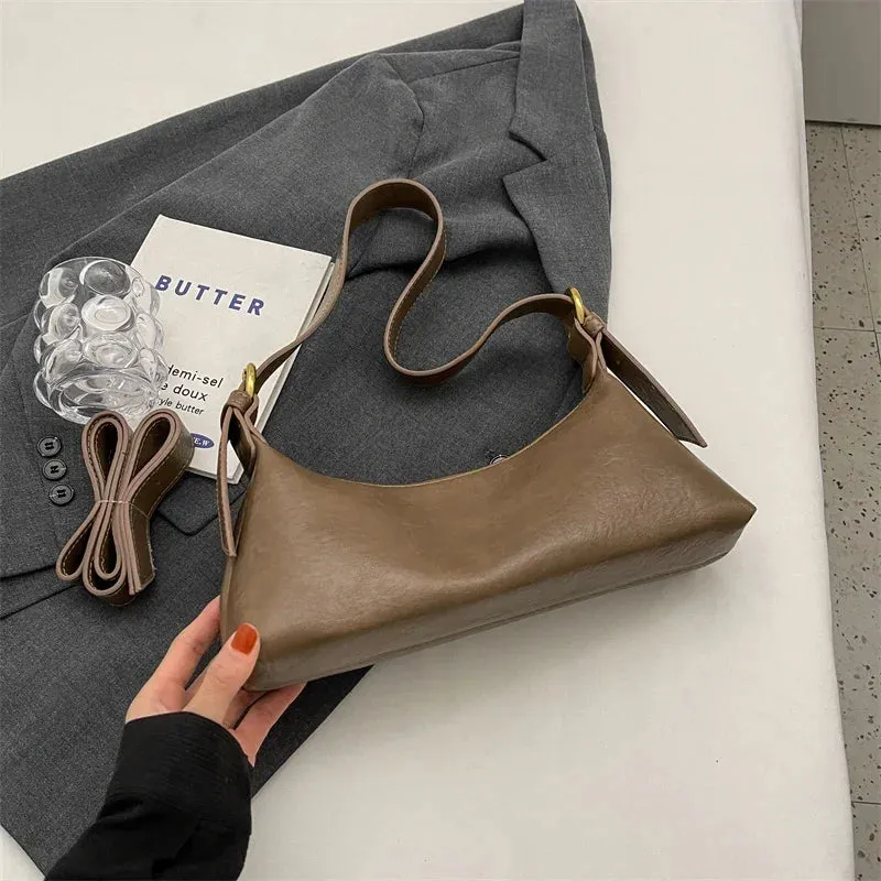 UAKISS  -   Design Small PU Leahter Underarm Bags for Women 2024 Winter Fashion Designer Female Shoulder Bag Handbags and Purses