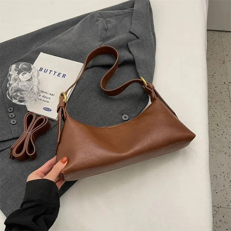 UAKISS  -   Design Small PU Leahter Underarm Bags for Women 2024 Winter Fashion Designer Female Shoulder Bag Handbags and Purses