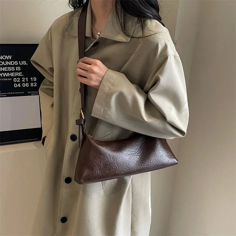 UAKISS  -   Design Small PU Leahter Underarm Bags for Women 2024 Winter Fashion Designer Female Shoulder Bag Handbags and Purses