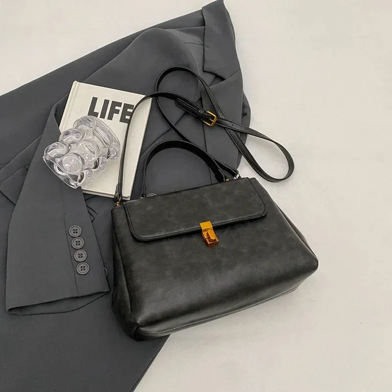 UAKISS  -  PU Leather Retro Small Crossbody Bag with Short Handle for Women  Winter Fashion Handbags and Purses Shoulder Bag