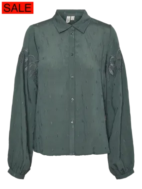 VMRACHEL L/S EMB. SHIRT WVN BTQ GA