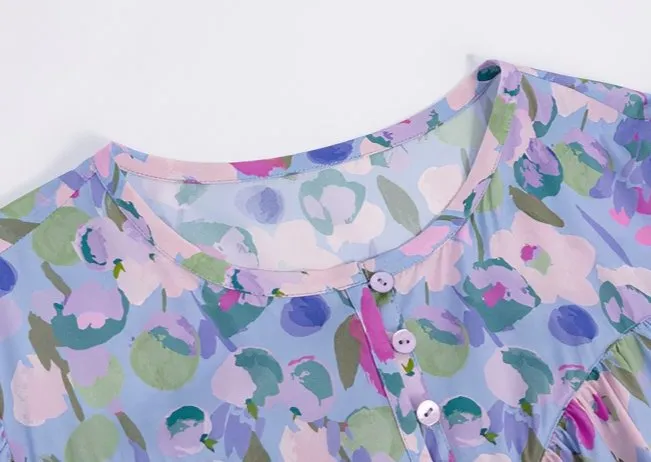 WATERCOLOR FLOWER PRINT SHIRT