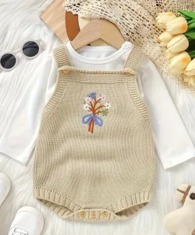 Whimsy Bouquet Knitted Romper