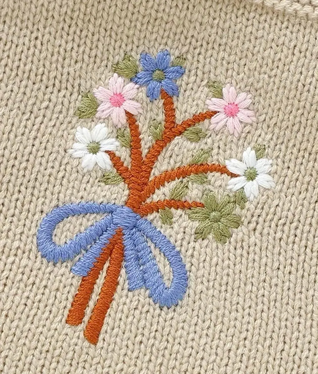 Whimsy Bouquet Knitted Romper