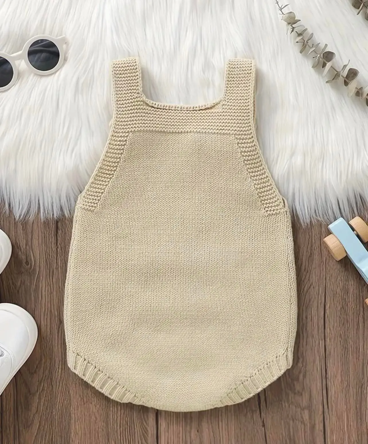 Whimsy Bouquet Knitted Romper