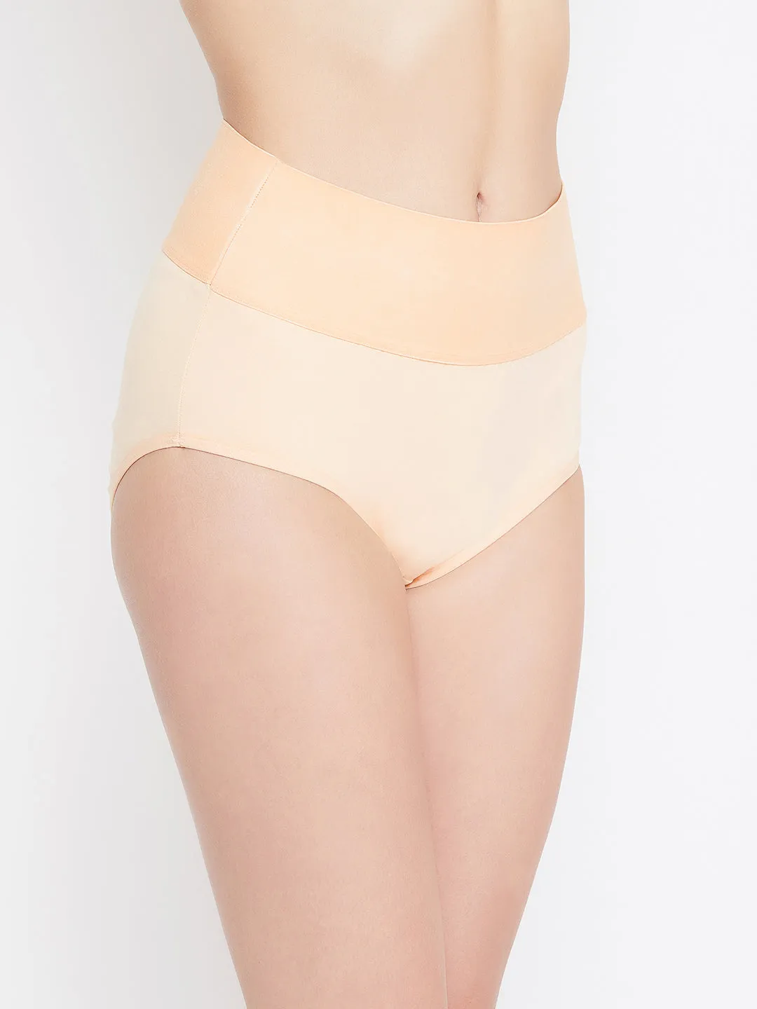 Women’s Solid High-Rise Tummy Tucker Brief for Flat Tummy Look | T-Tuck-BK-1 |
