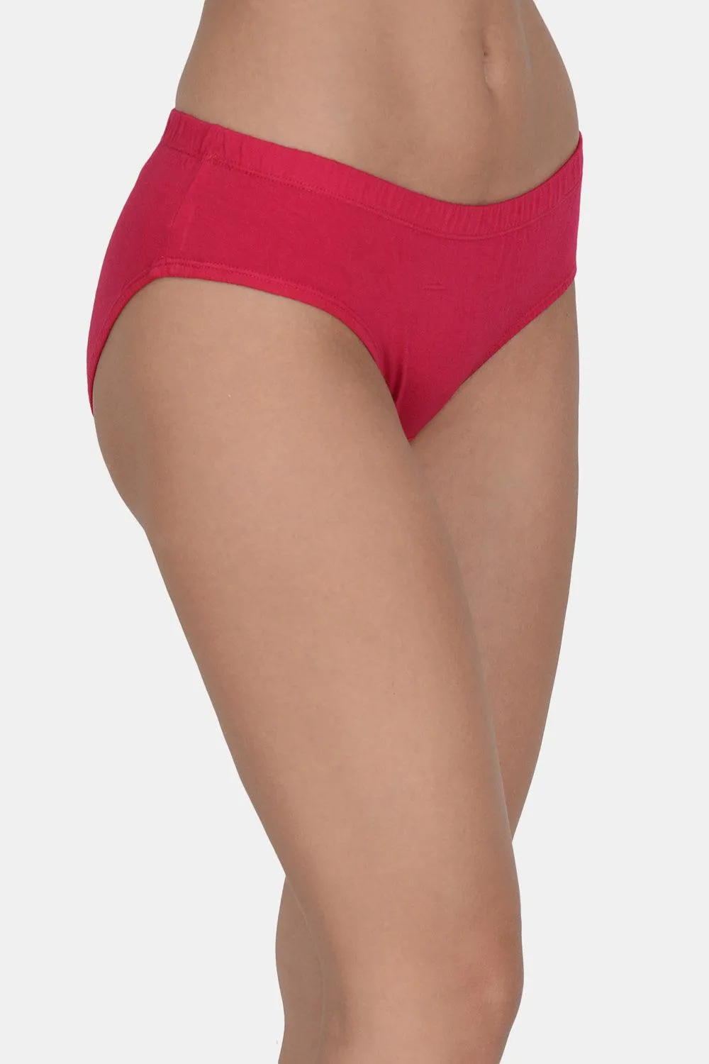 Women’s Solid Red Mid-Rise Hipster Brief | DP-100-RD-1 |