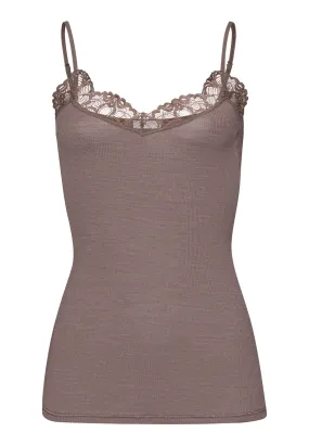 Woolen Lace Wool and Silk Camisole | Stonewash 70911-2756