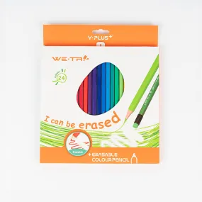 Yplus Erasable Color Pencil with Eraser 24 Colours